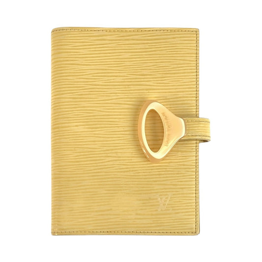 LOUIS VUITTON ルイヴィトン エピ アジェンダPM ヴァニーユ イエロー ゴールド金具 レザー R2009A 手帳カバー 男女兼用 レディース AB13