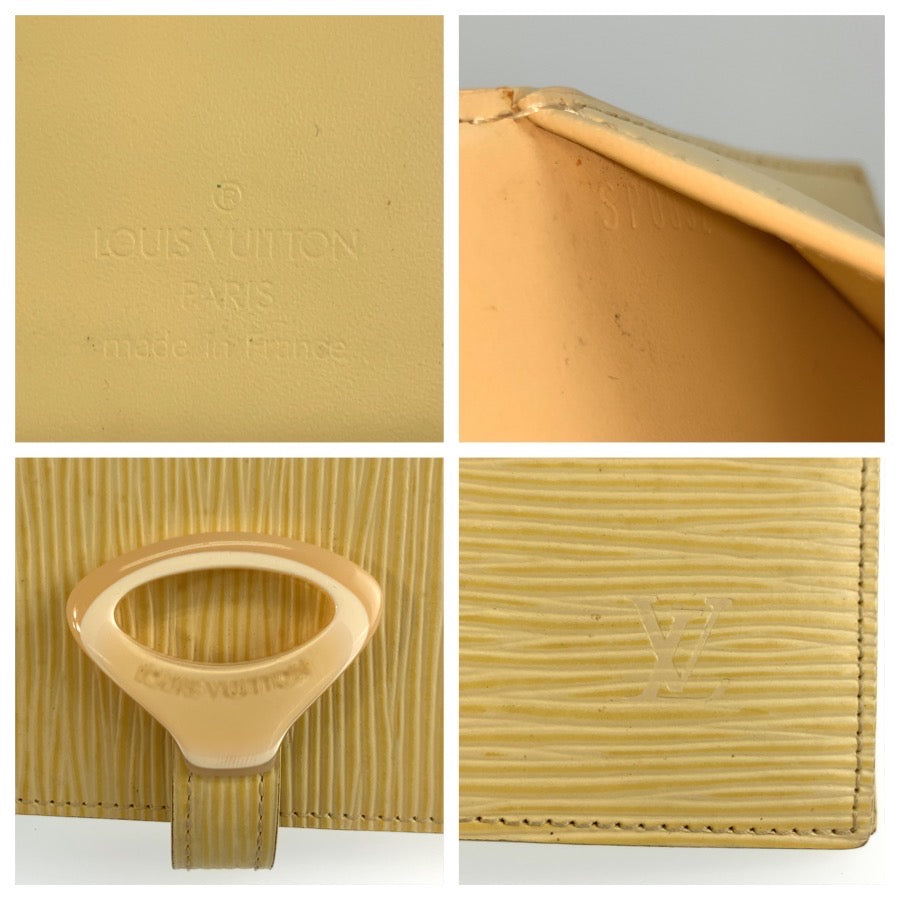 LOUIS VUITTON ルイヴィトン エピ アジェンダPM ヴァニーユ イエロー ゴールド金具 レザー R2009A 手帳カバー 男女兼用 レディース AB13