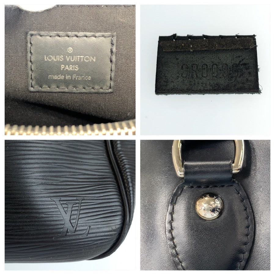 LOUIS VUITTON ルイヴィトン エピ パッシィPM ノワール ブラック 黒 シルバー金具 レザー M59262 ハンドバッグ トートバッグ レディース AB42
