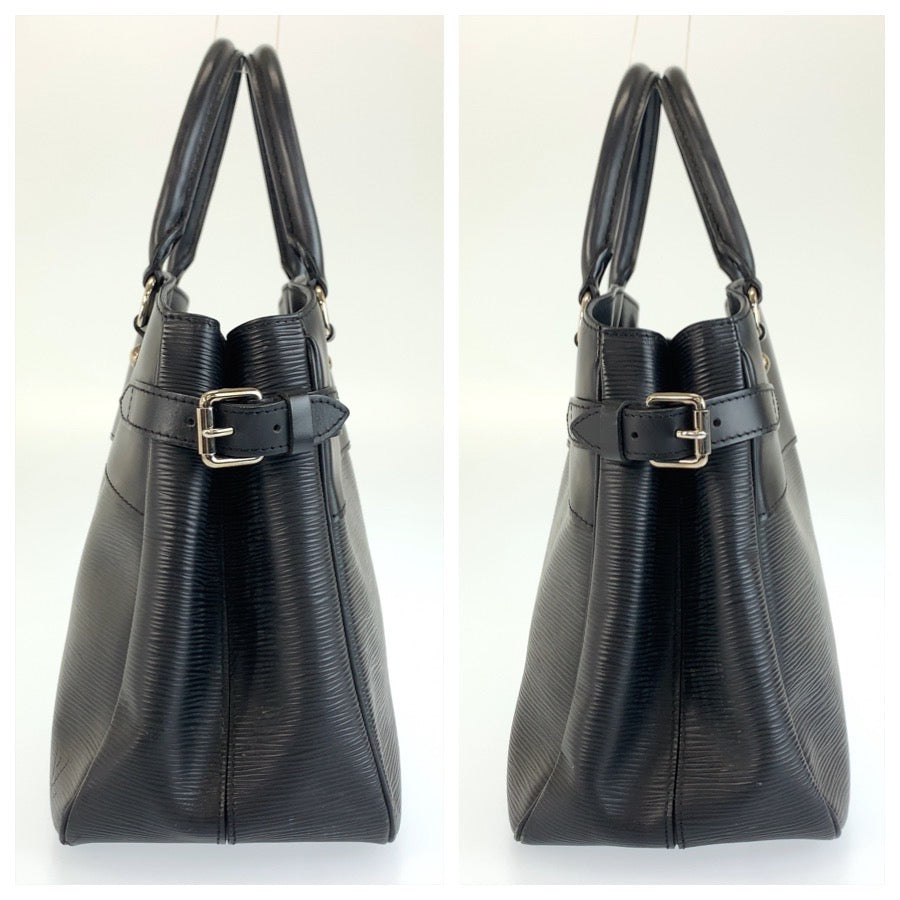 LOUIS VUITTON ルイヴィトン エピ パッシィPM ノワール ブラック 黒 シルバー金具 レザー M59262 ハンドバッグ トートバッグ レディース AB42