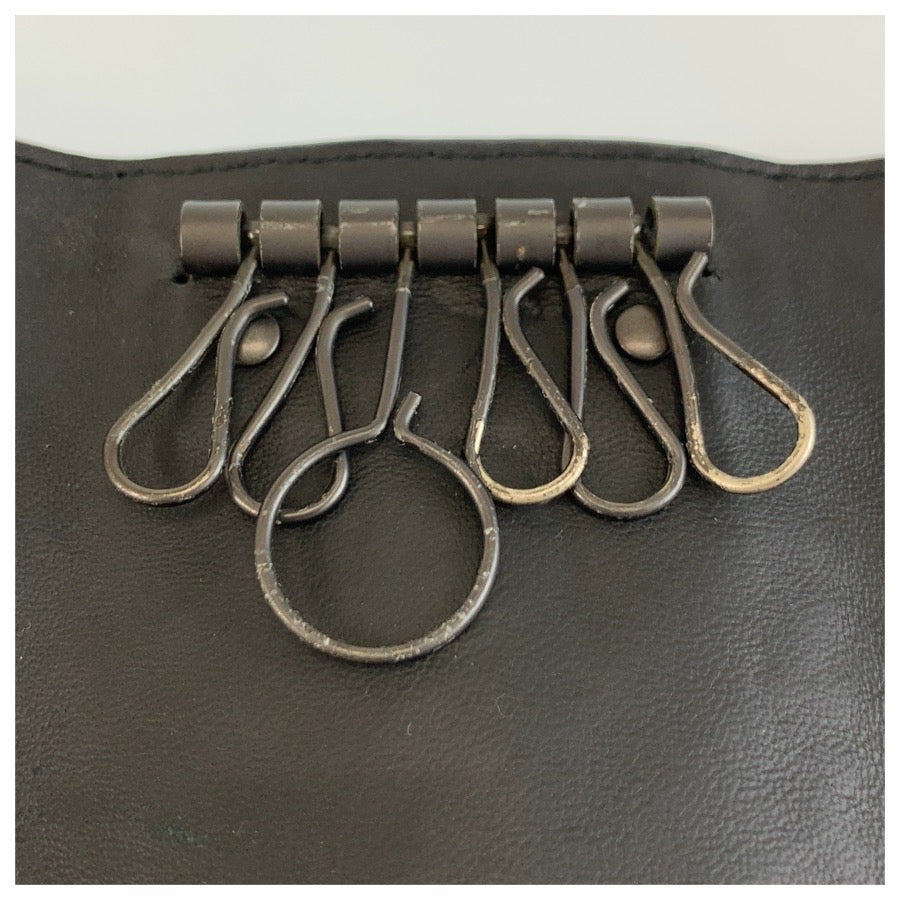 BOTTEGAVENETA ボッテガヴェネタ イントレチャート ブラック 黒 レザー キーケース 6連 メンズ AB11