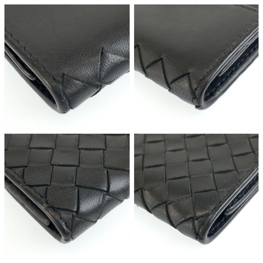 BOTTEGAVENETA ボッテガヴェネタ イントレチャート ブラック 黒 レザー キーケース 6連 メンズ AB11
