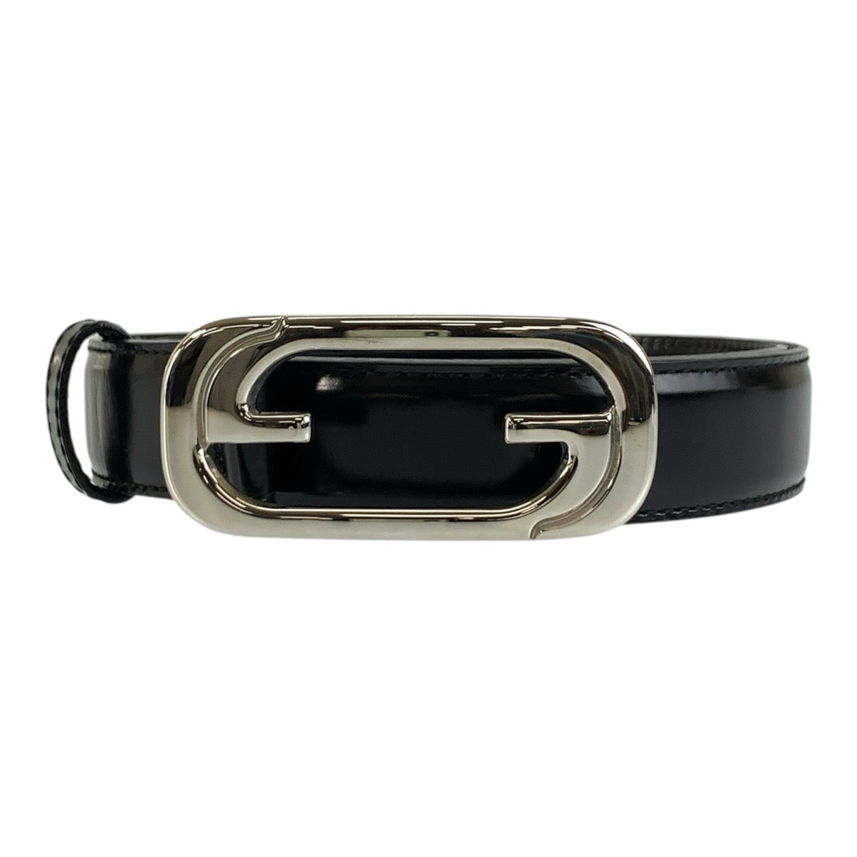 GUCCI グッチ 75cm/30インチ ブラック 黒 シルバー金具 レザー 036 194 1007 5 ベルト GGバックル レディース AB11