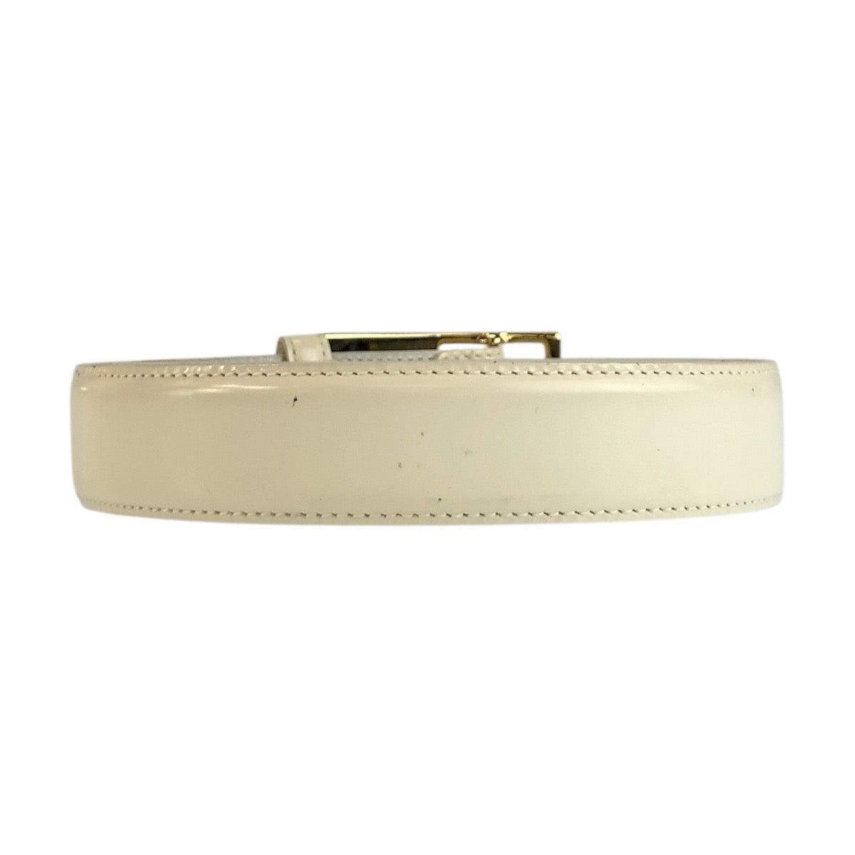 GUCCI グッチ 65cm/26インチ ホワイト ゴールド金具 レザー 036 1406 1284 ベルト レディース B11