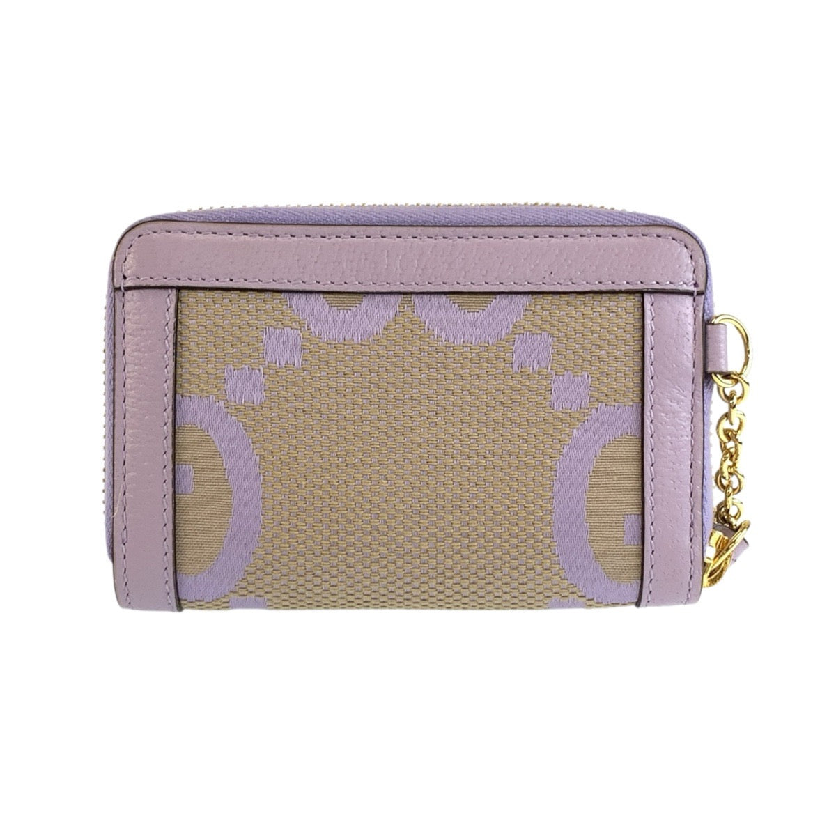 GUCCI グッチ ジャンボGG パープル ベージュ ゴールド金具 キャンバス / レザー 726503 コインケース カードケース レディース ABP35