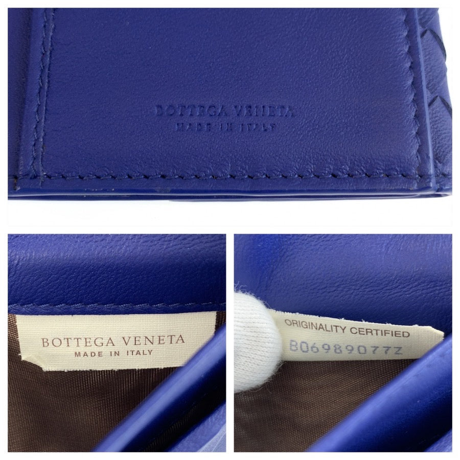 BOTTEGAVENETA ボッテガヴェネタ イントレチャート ブルー レザー BO6989077Z 長財布 ロングウォレット レディース AB23
