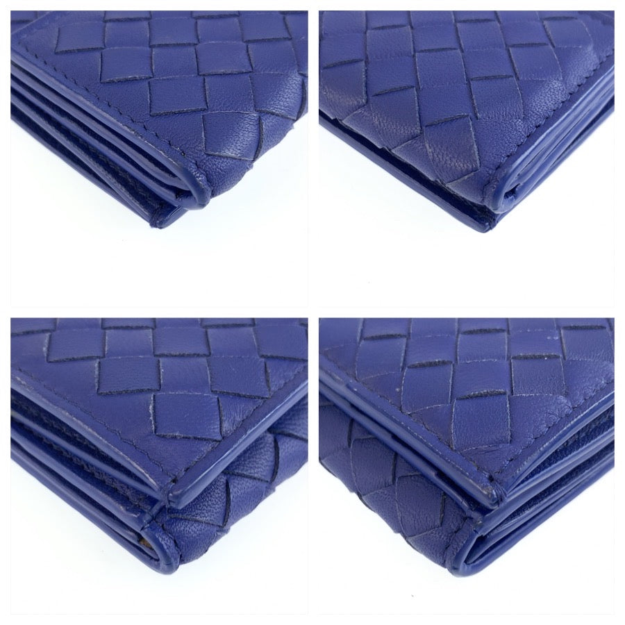 BOTTEGAVENETA ボッテガヴェネタ イントレチャート ブルー レザー BO6989077Z 長財布 ロングウォレット レディース AB23