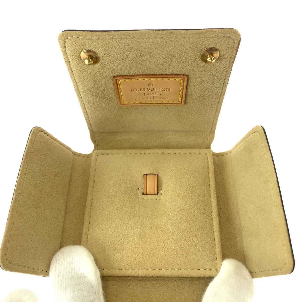 LOUIS VUITTON ルイヴィトン モノグラム ブラウン ゴールド金具 PVC / スウェード ポーチ アクセサリーケース ジュエリーケース レディース ABP21