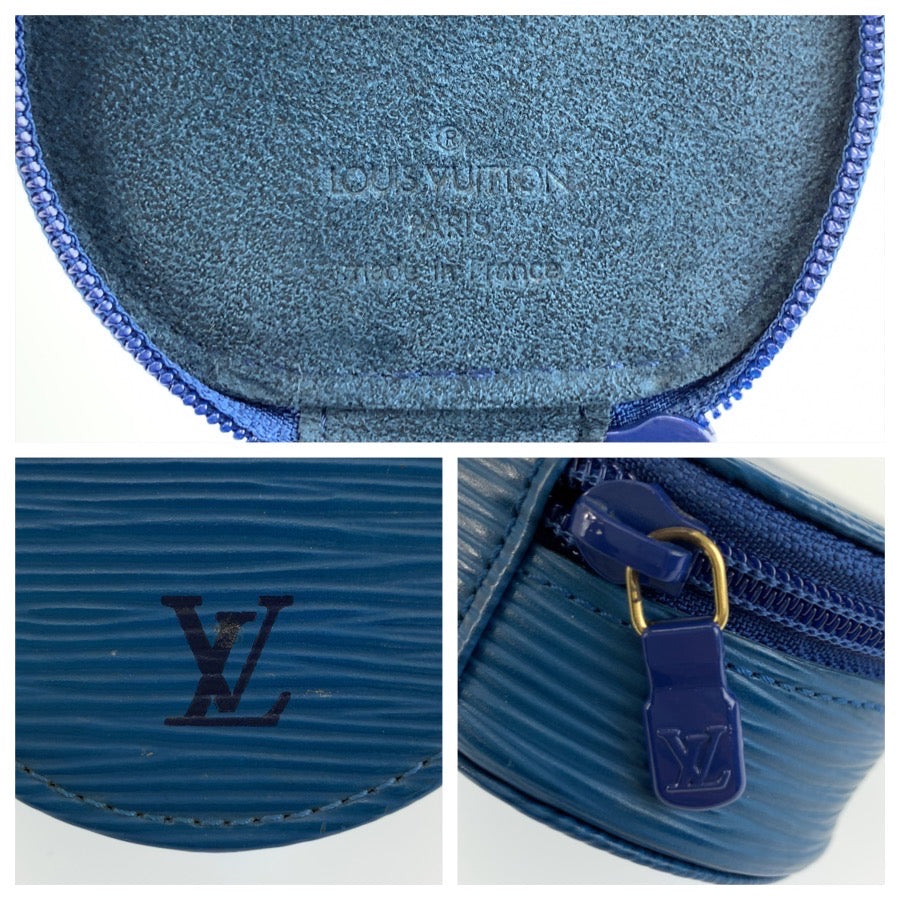 LOUIS VUITTON ルイヴィトン エピ エクランビジュー 8 トレドブルー レザー M48225 ポーチ ジュエリーケース 小物入れ レディース AB18