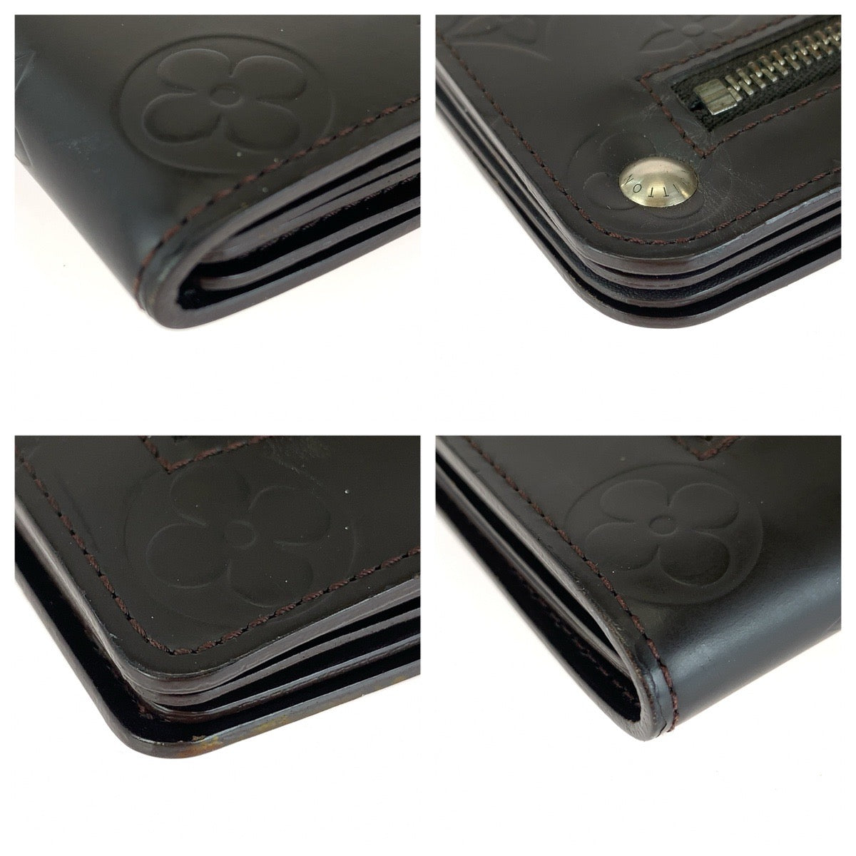 LOUIS VUITTON ルイヴィトン モノグラム グラセホイスト ブラウン シルバー金具 レザー M66450 長財布 ロングウォレット メンズ AB27