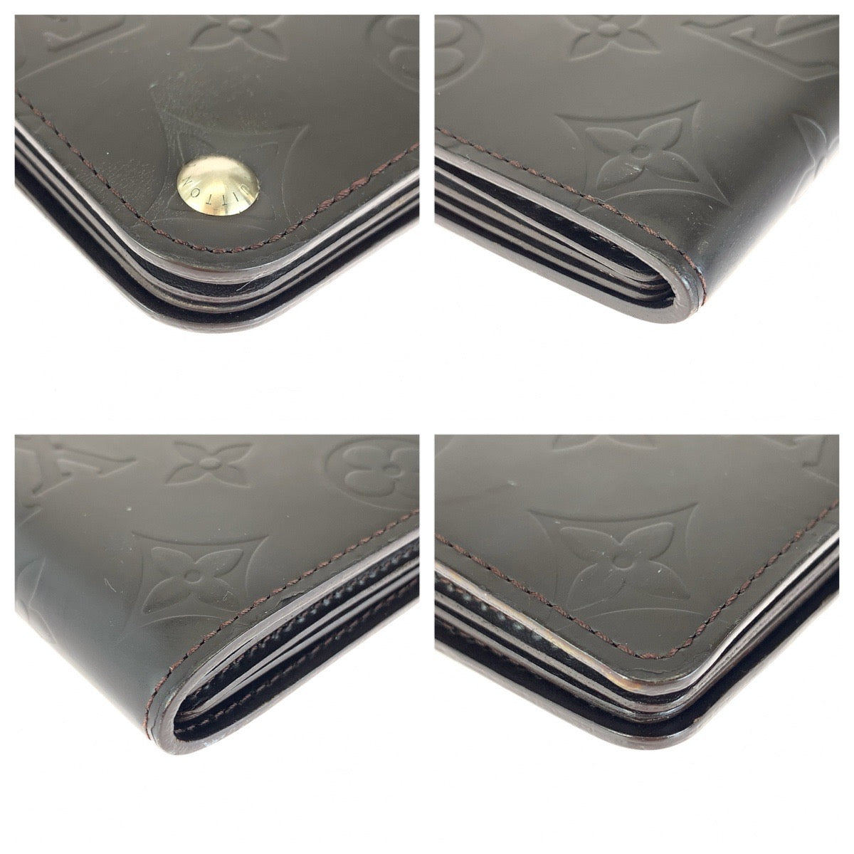 LOUIS VUITTON ルイヴィトン モノグラム グラセホイスト ブラウン シルバー金具 レザー M66450 長財布 ロングウォレット メンズ AB27