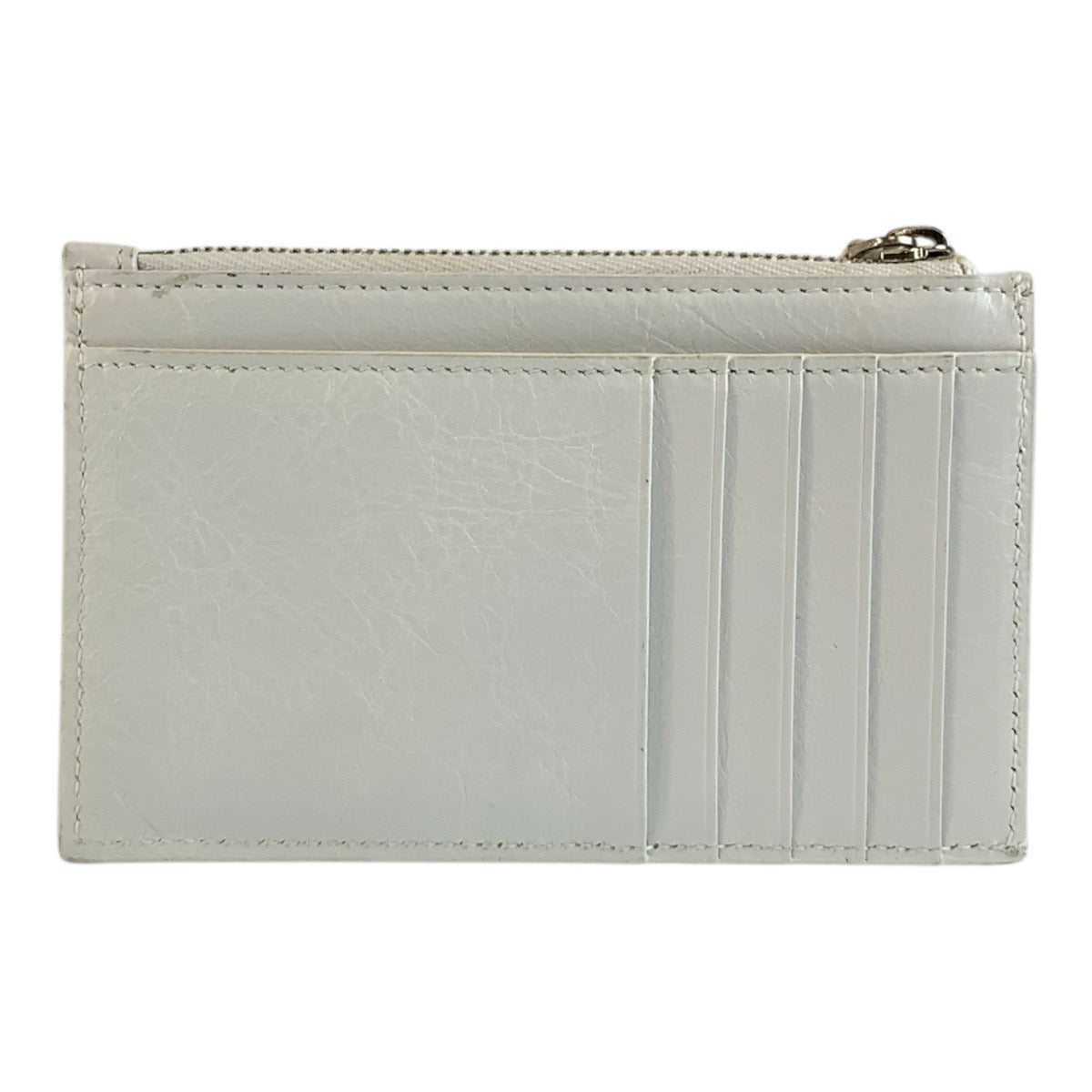 BALENCIAGA バレンシアガ Cash DIY METAL ホワイト シルバー金具 レザー 640535 コインケース カードホルダー フラグメントケース メンズ ABP24