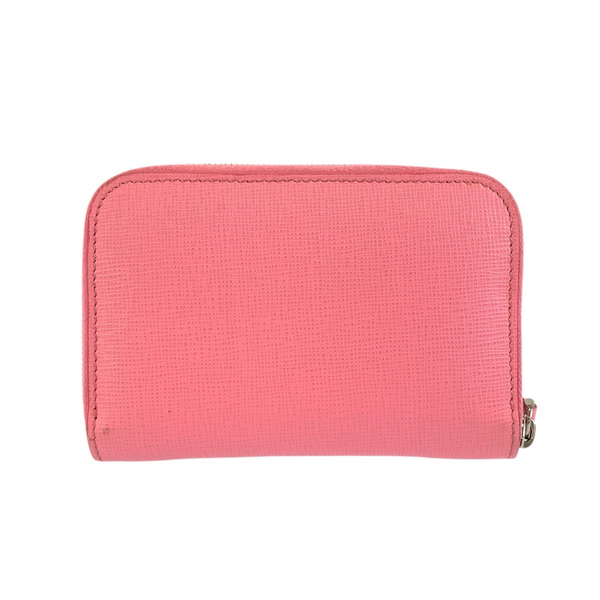 FENDI フェンディ モンスター ピンク シルバー金具 レザー 8M0313 コインケース カードケース レディース AB22