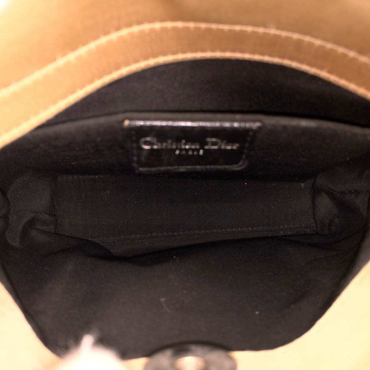 Dior ディオール レディ ディオール ベルベット・カナージュ ベージュ シルバー金具 ベルベット / スムースレザー ハンドバッグ レディース AB98