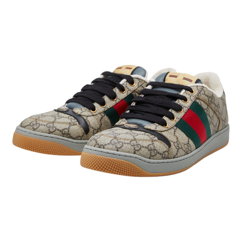 GUCCI グッチ GGスプリーム スクリーナー ベージュ PVC / レザー 674530 スニーカー サイズ8 1/2 メンズ SA