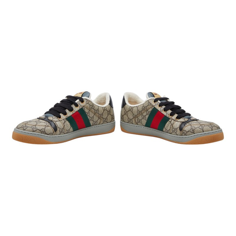 GUCCI グッチ GGスプリーム スクリーナー ベージュ PVC / レザー 674530 スニーカー サイズ8 1/2 メンズ SA
