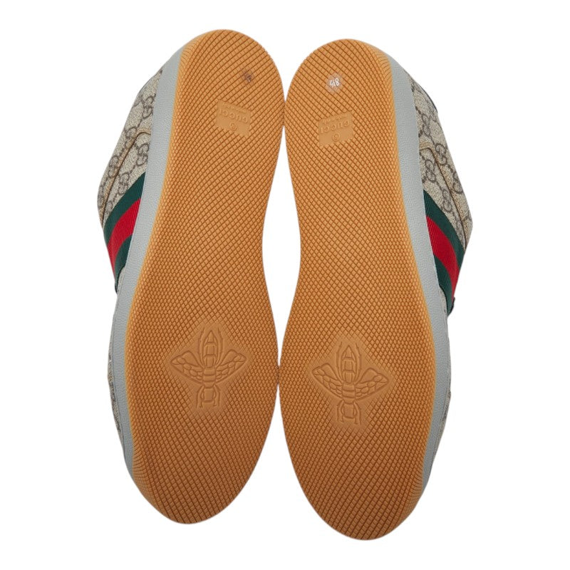 GUCCI グッチ GGスプリーム スクリーナー ベージュ PVC / レザー 674530 スニーカー サイズ8 1/2 メンズ SA