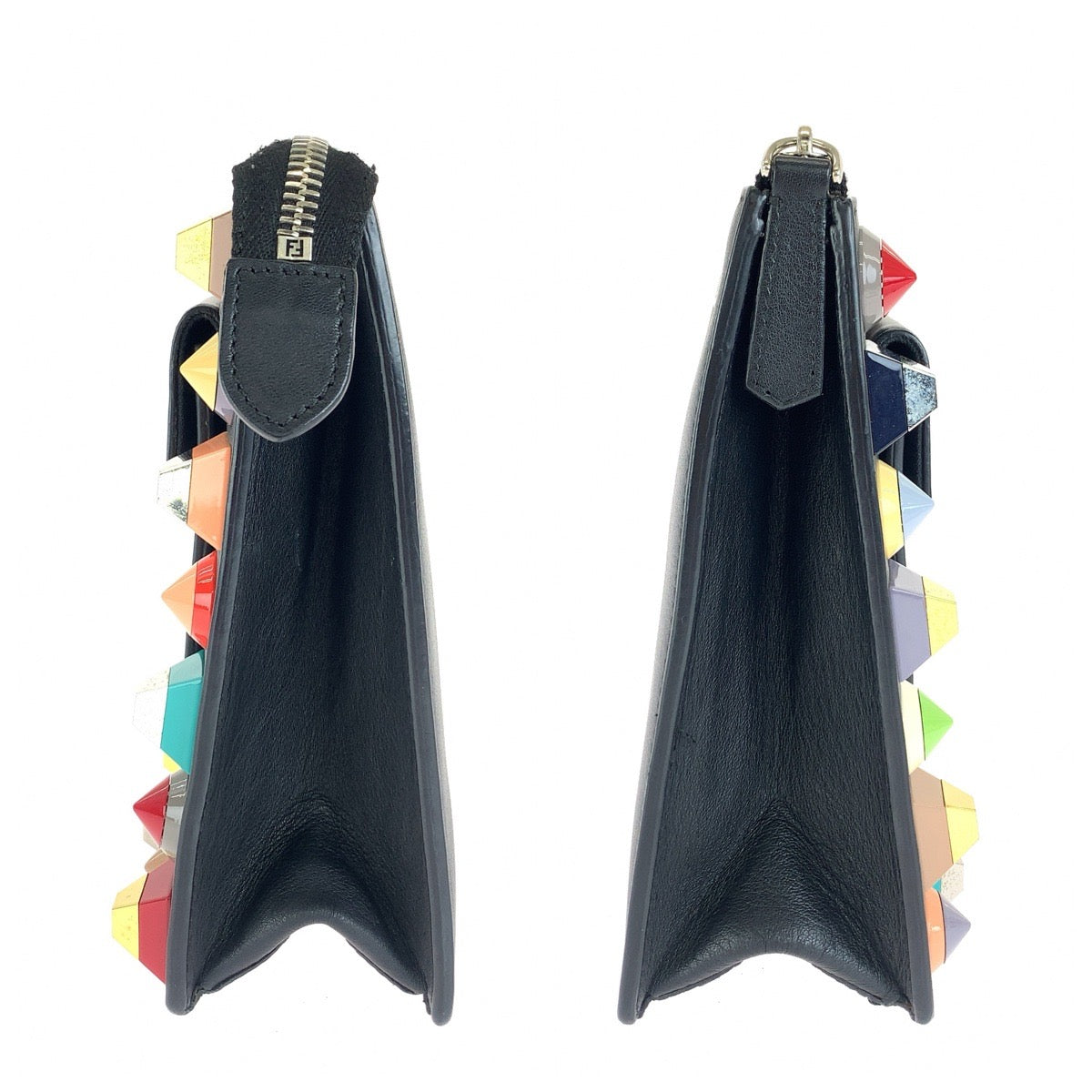 FENDI フェンディ トゥージュール ブラック 黒 シルバー金具 レザー 8M0369-9DF クラッチバッグ セカンドバッグ レディース ABP34