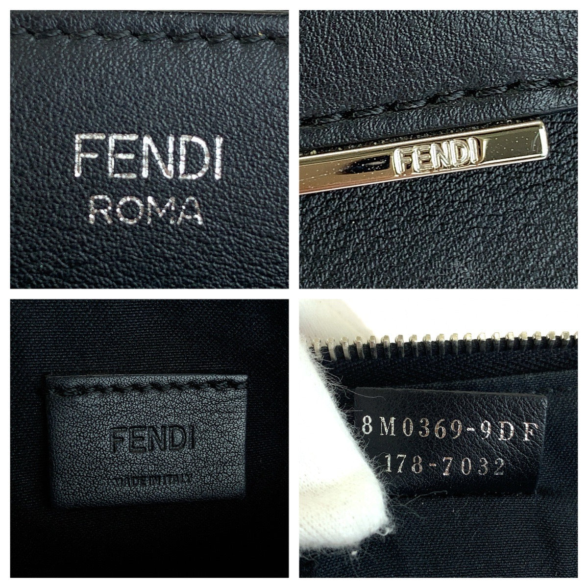 FENDI フェンディ トゥージュール ブラック 黒 シルバー金具 レザー 8M0369-9DF クラッチバッグ セカンドバッグ レディース ABP34
