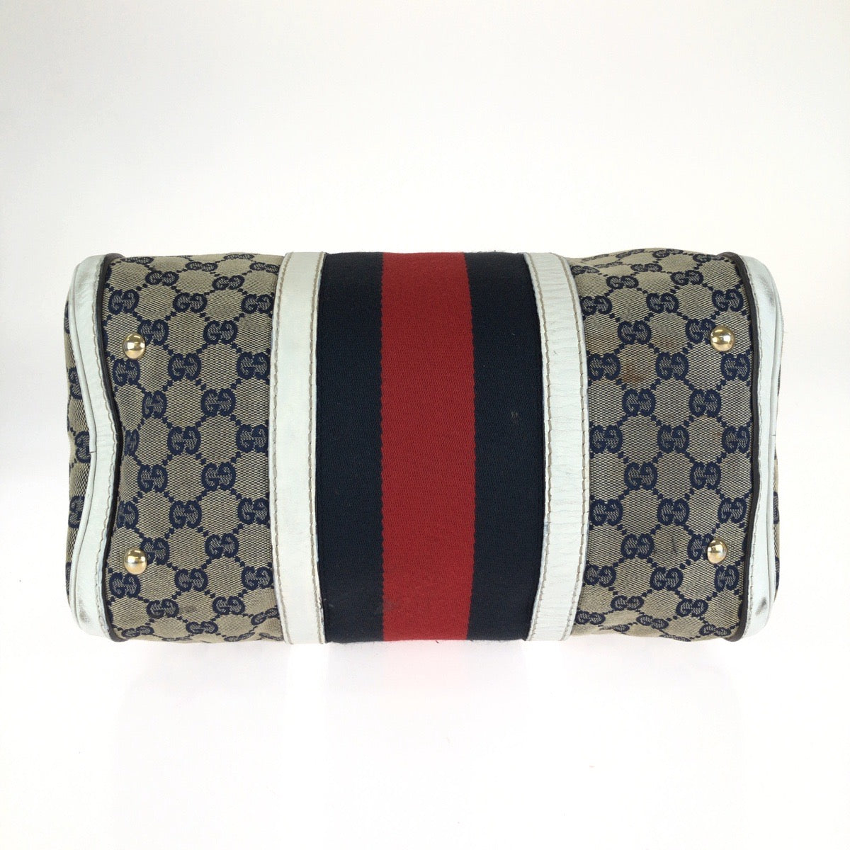 GUCCI グッチ シェリーライン 2way ネイビー マルチカラー GGキャンバス / レザー 247205 ハンドバッグ ショルダーバッグ レディース AB60