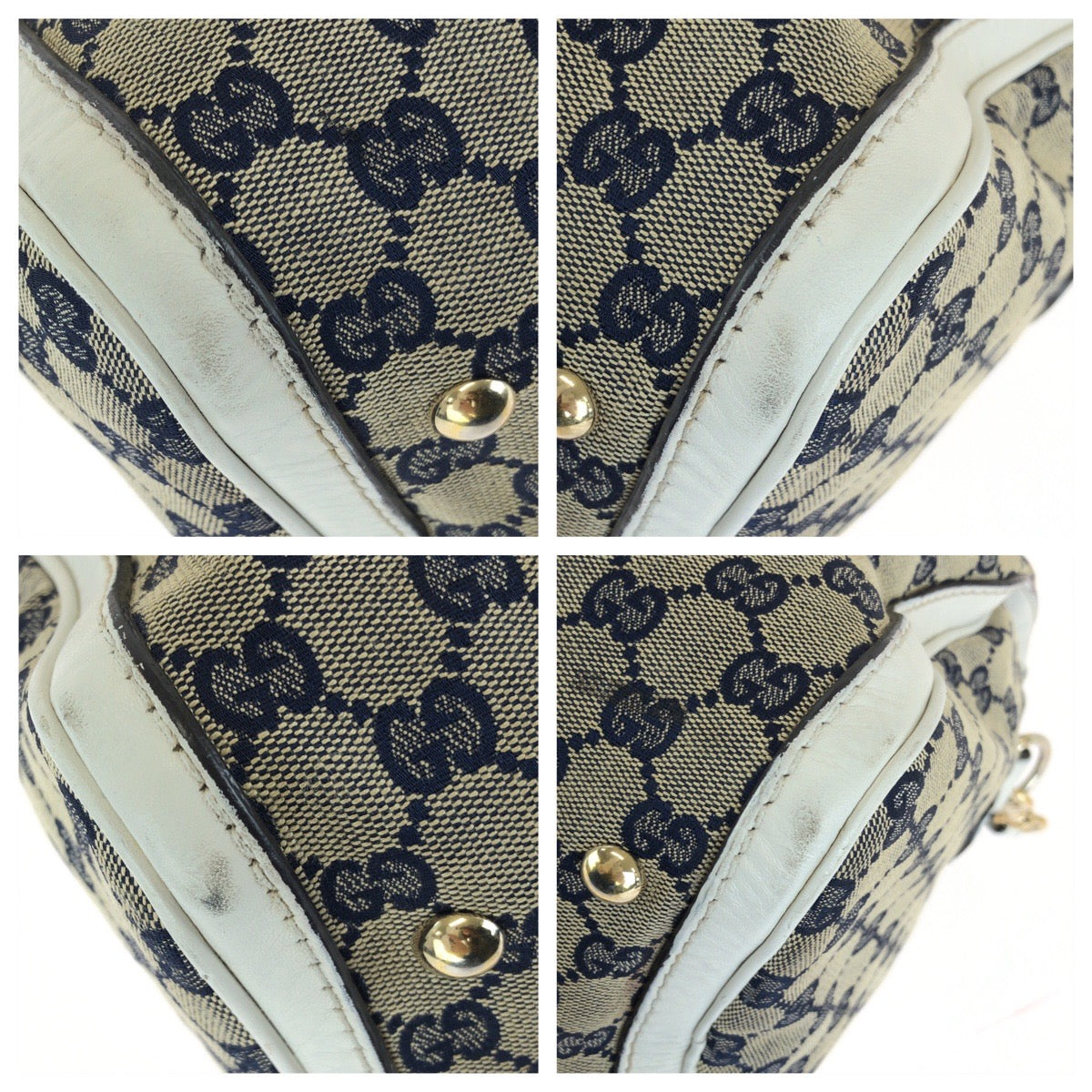 GUCCI グッチ シェリーライン 2way ネイビー マルチカラー GGキャンバス / レザー 247205 ハンドバッグ ショルダーバッグ レディース AB60