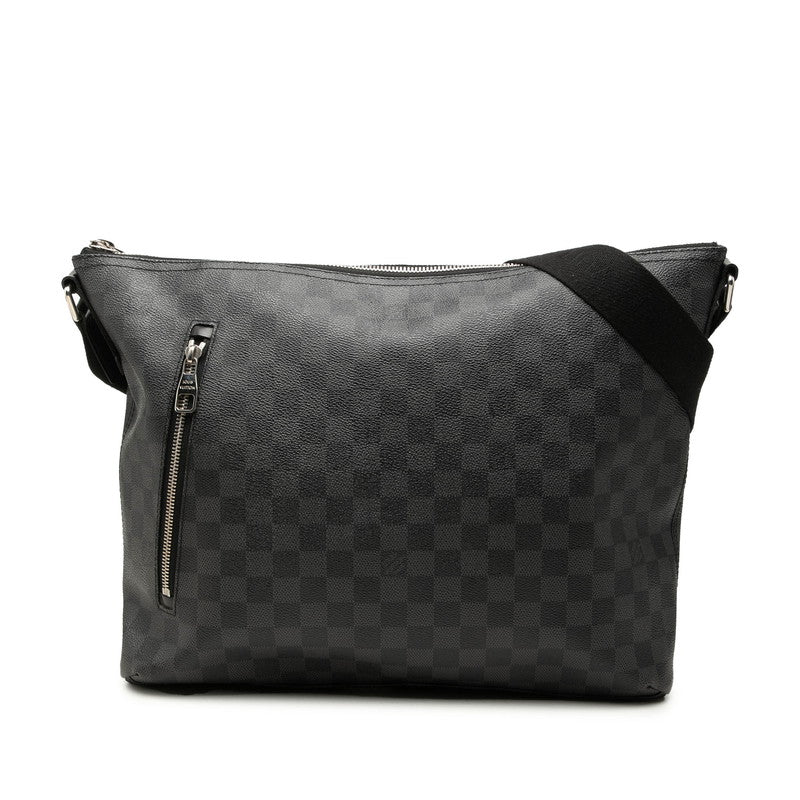 LOUIS VUITTON ルイ ヴィトン ダミエ グラフィット ミックMM ブラック PVC / レザー N41106 斜め掛け ショルダーバッグ メンズ AB