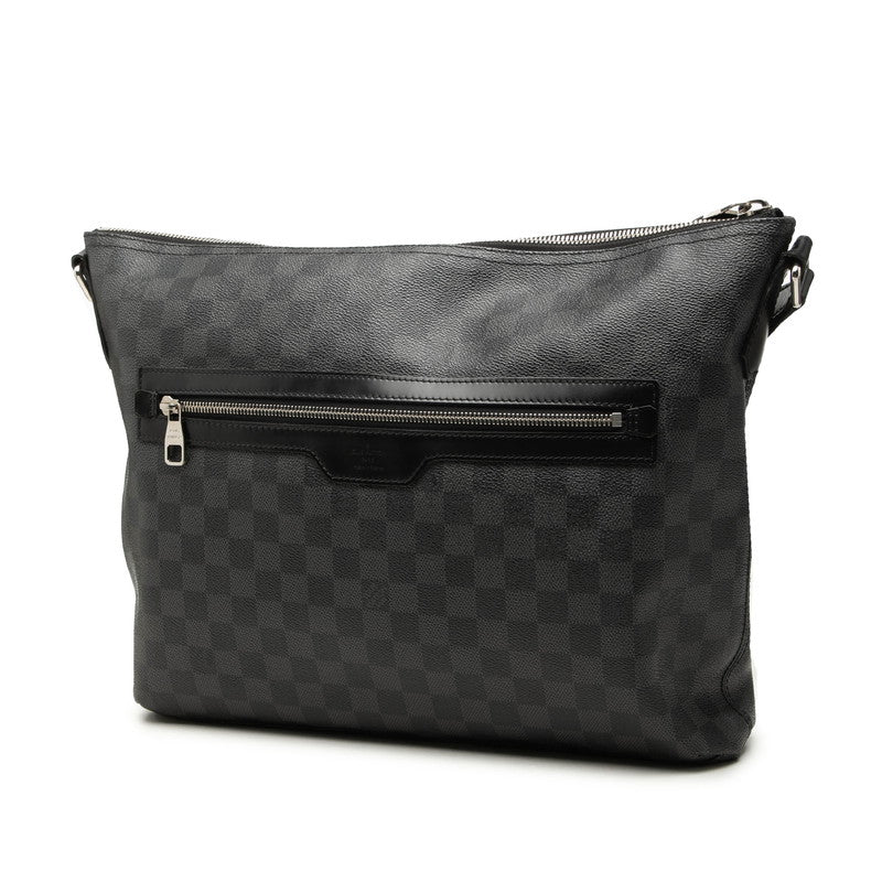 LOUIS VUITTON ルイ ヴィトン ダミエ グラフィット ミックMM ブラック PVC / レザー N41106 斜め掛け ショルダーバッグ メンズ AB