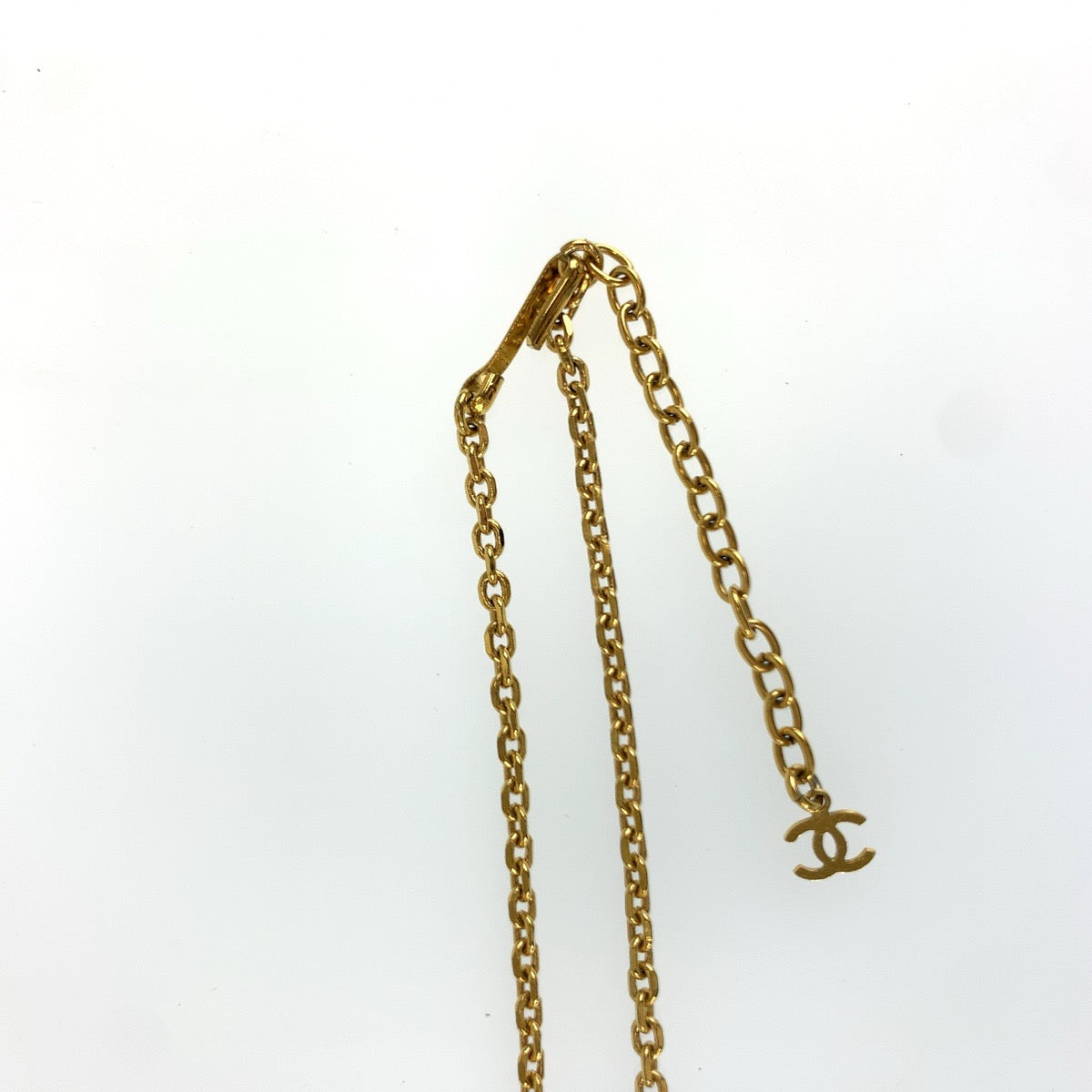 CHANEL シャネル ココマーク サーモンピンク ゴールド金具 メッキ / プラスチック ネックレス 03P刻印 レディース AB29