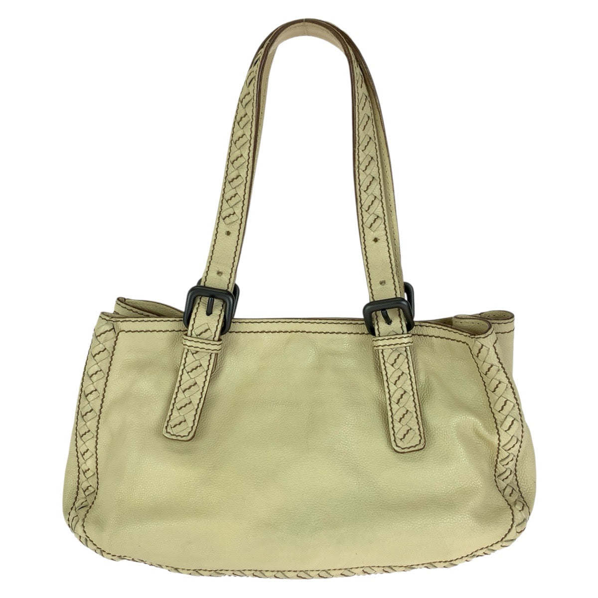 BOTTEGAVENETA ボッテガヴェネタ イントレチャート ベージュ アイボリー レザー 245322 ハンドバッグ トートバッグ レディース AB55