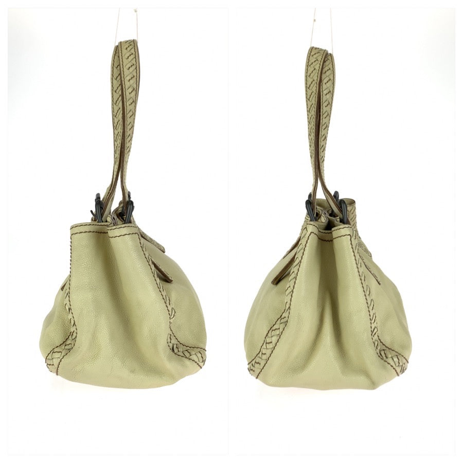 BOTTEGAVENETA ボッテガヴェネタ イントレチャート ベージュ アイボリー レザー 245322 ハンドバッグ トートバッグ レディース AB55