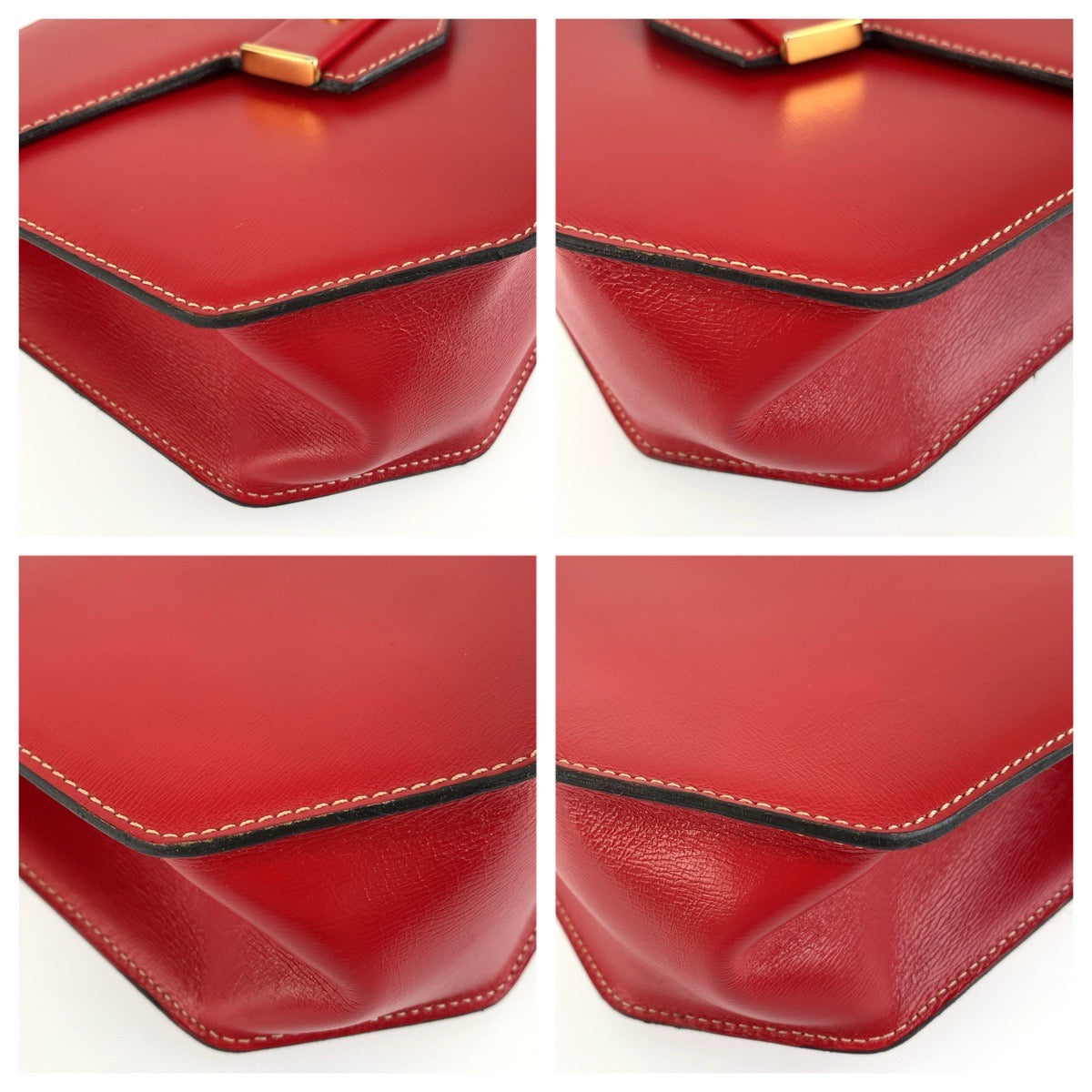 Christian Dior クリスチャンディオール ヴィンテージ レッド ゴールド金具 レザー ハンドバッグ ショルダーバッグ 2way レディース ABP40