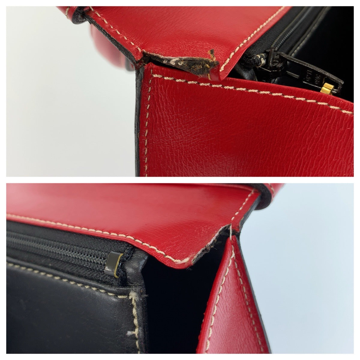 Christian Dior クリスチャンディオール ヴィンテージ レッド ゴールド金具 レザー ハンドバッグ ショルダーバッグ 2way レディース ABP40