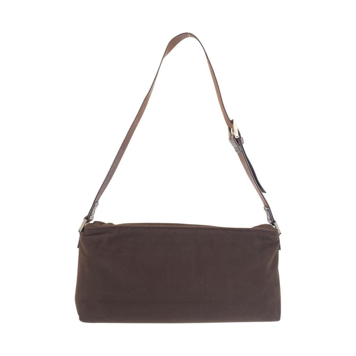 FENDI フェンディ ブラウン シルバー金具 ファブリック / レザー ショルダーバッグ レディース ABP40