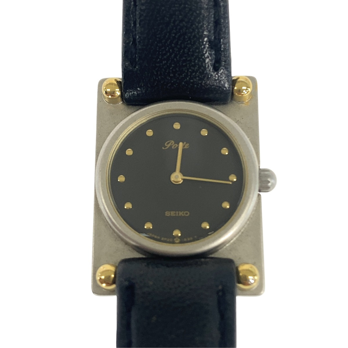 SEIKO セイコー ヴィンテージ Porte ポルテ シルバー ゴールド ステンレススチール / レザー 腕時計 クオーツ レディース AB10
