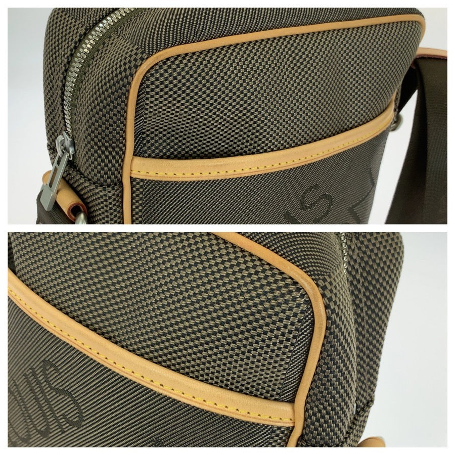 LOUIS VUITTON ルイヴィトン ダミエ・ジェアン シタダン カーキ シルバー金具 ナイロン / レザー M93040 ショルダーバッグ メンズ ABP49