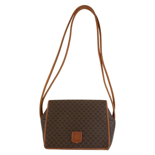 CELINE セリーヌ マカダム ブラウン PVC JMB12 ショルダーバッグ レディース AB45