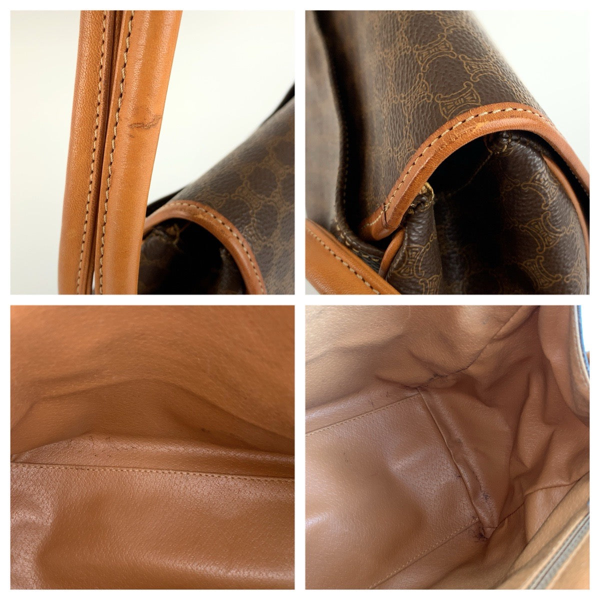 CELINE セリーヌ マカダム ブラウン PVC JMB12 ショルダーバッグ レディース AB45