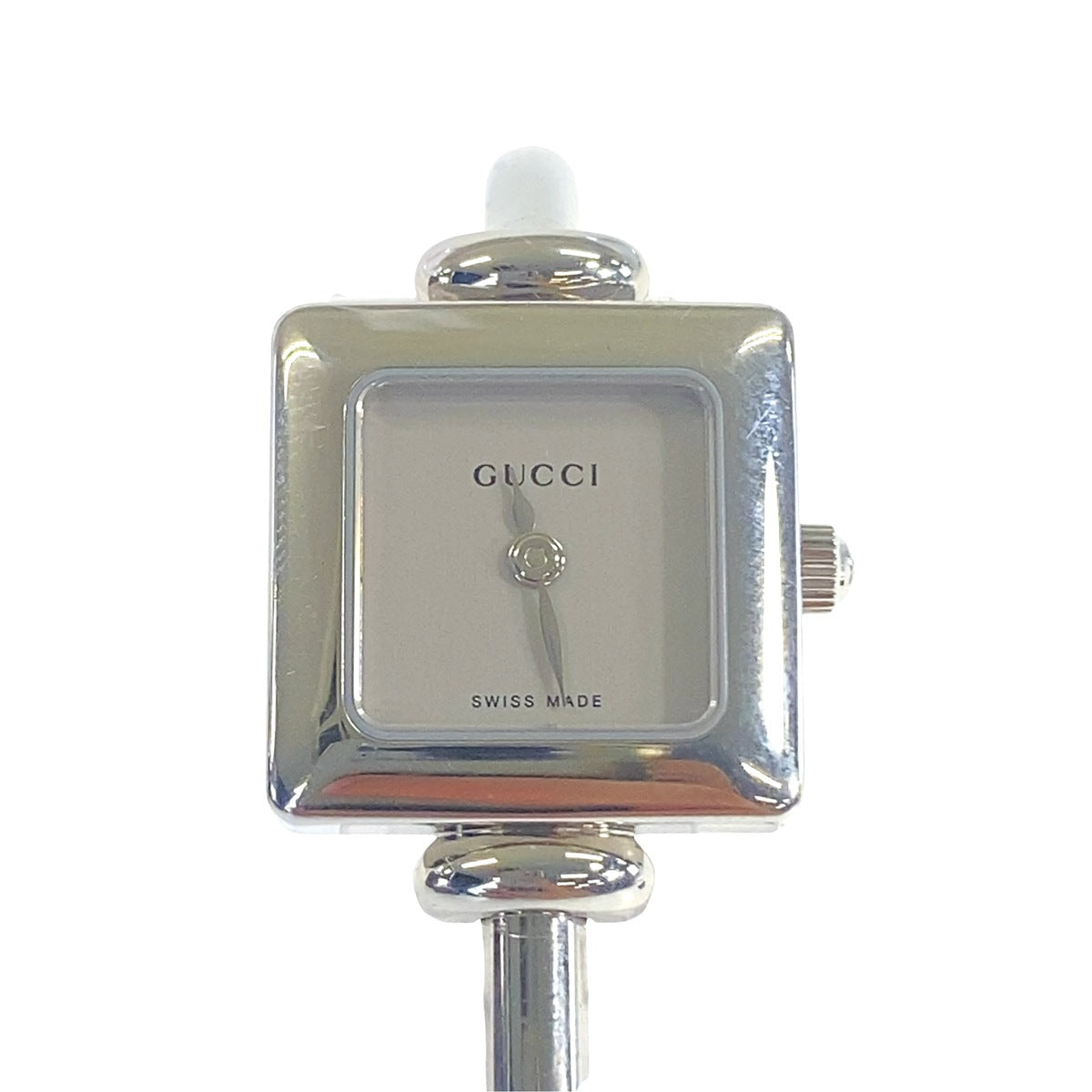 GUCCI グッチ ヴィンテージ シルバー ステンレススチール 1900L バングルウォッチ 腕時計 クオーツ レディース ABP22