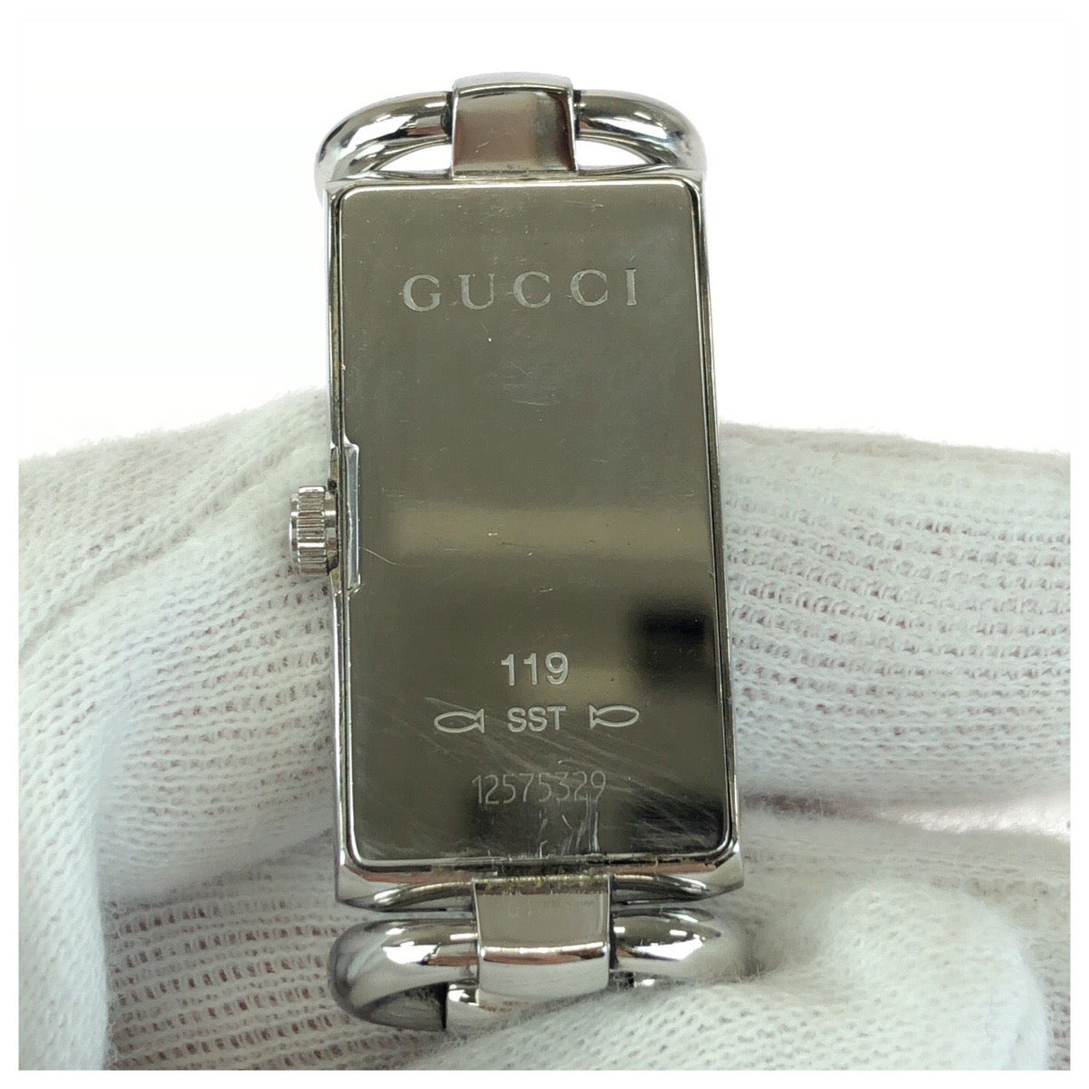 GUCCI グッチ ホースビット トルナヴォーニ GG柄 ブラウン シルバー金具 ステンレススチール YA119508 腕時計 クオーツ ブラウン文字盤 レディース AB30