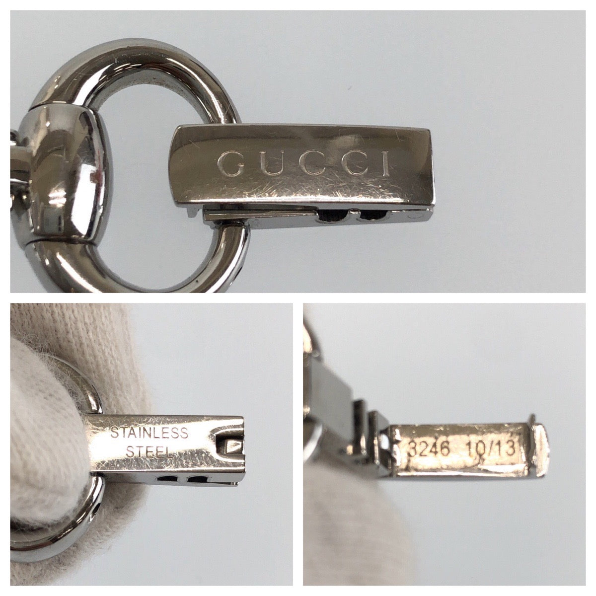 GUCCI グッチ ホースビット トルナヴォーニ パープル シルバー金具 ステンレススチール 120 腕時計 クオーツ パープル文字盤 レディース AB33