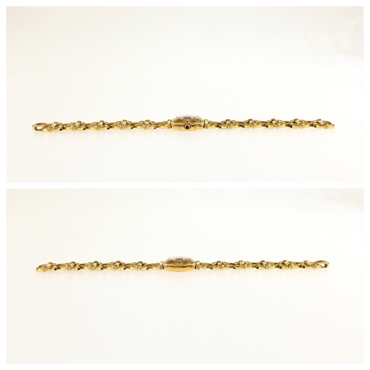 GUCCI グッチ ホースビット ブレスウォッチ ブラック 黒 ゴールド金具 ステンレススチール 6400L 腕時計 クオーツ ブラック文字盤 レディース ABP38