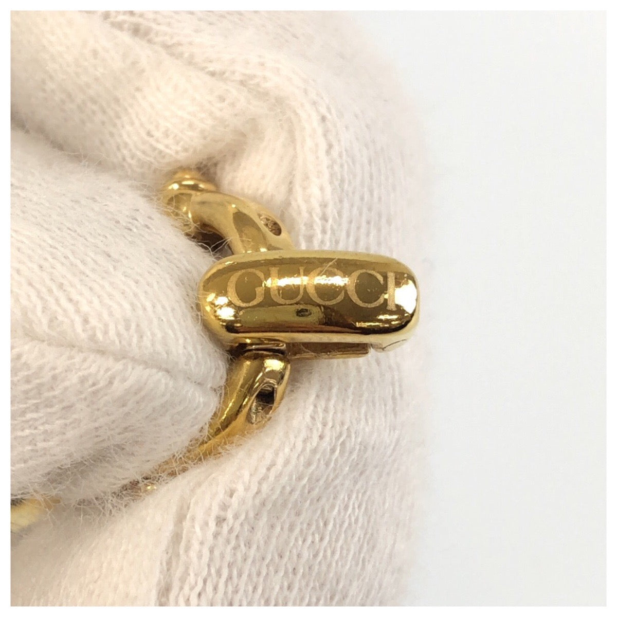 GUCCI グッチ ホースビット ブレスウォッチ ブラック 黒 ゴールド金具 ステンレススチール 6400L 腕時計 クオーツ ブラック文字盤 レディース ABP38