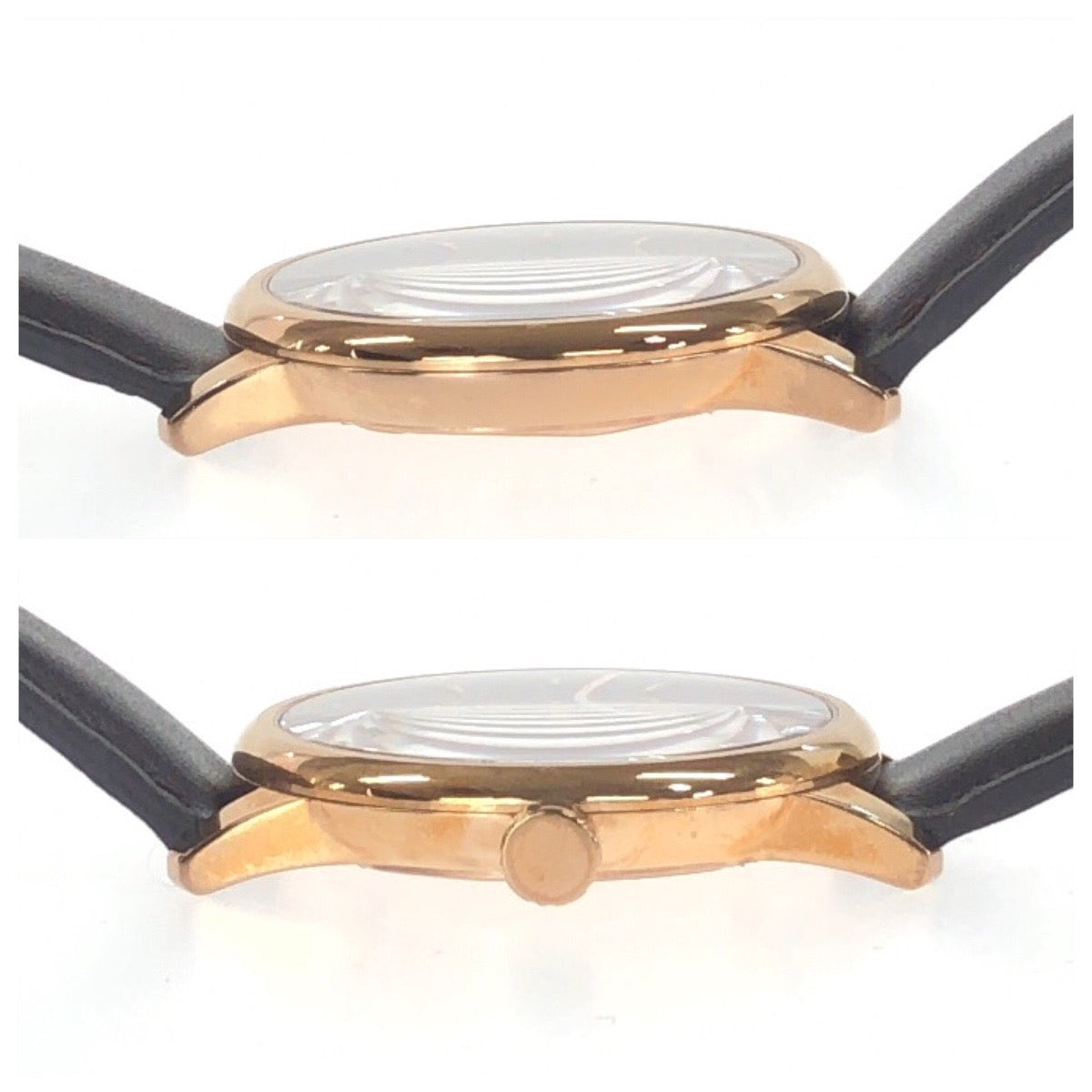 BURBERRY バーバリー ザ・クラシック チェック柄 ブラウン ローズゴールド金具 ステンレススチール / レザー / サファイアクリスタル BU10012 腕時計 50M/165FEET刻印 クオーツ ダークブラウン文字盤 メンズ ABP28