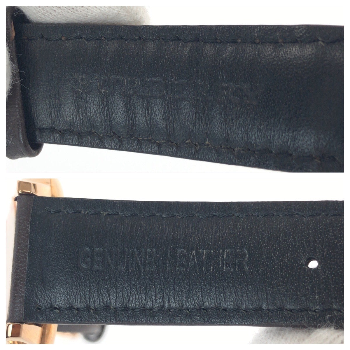BURBERRY バーバリー ザ・クラシック チェック柄 ブラウン ローズゴールド金具 ステンレススチール / レザー / サファイアクリスタル BU10012 腕時計 50M/165FEET刻印 クオーツ ダークブラウン文字盤 メンズ ABP28