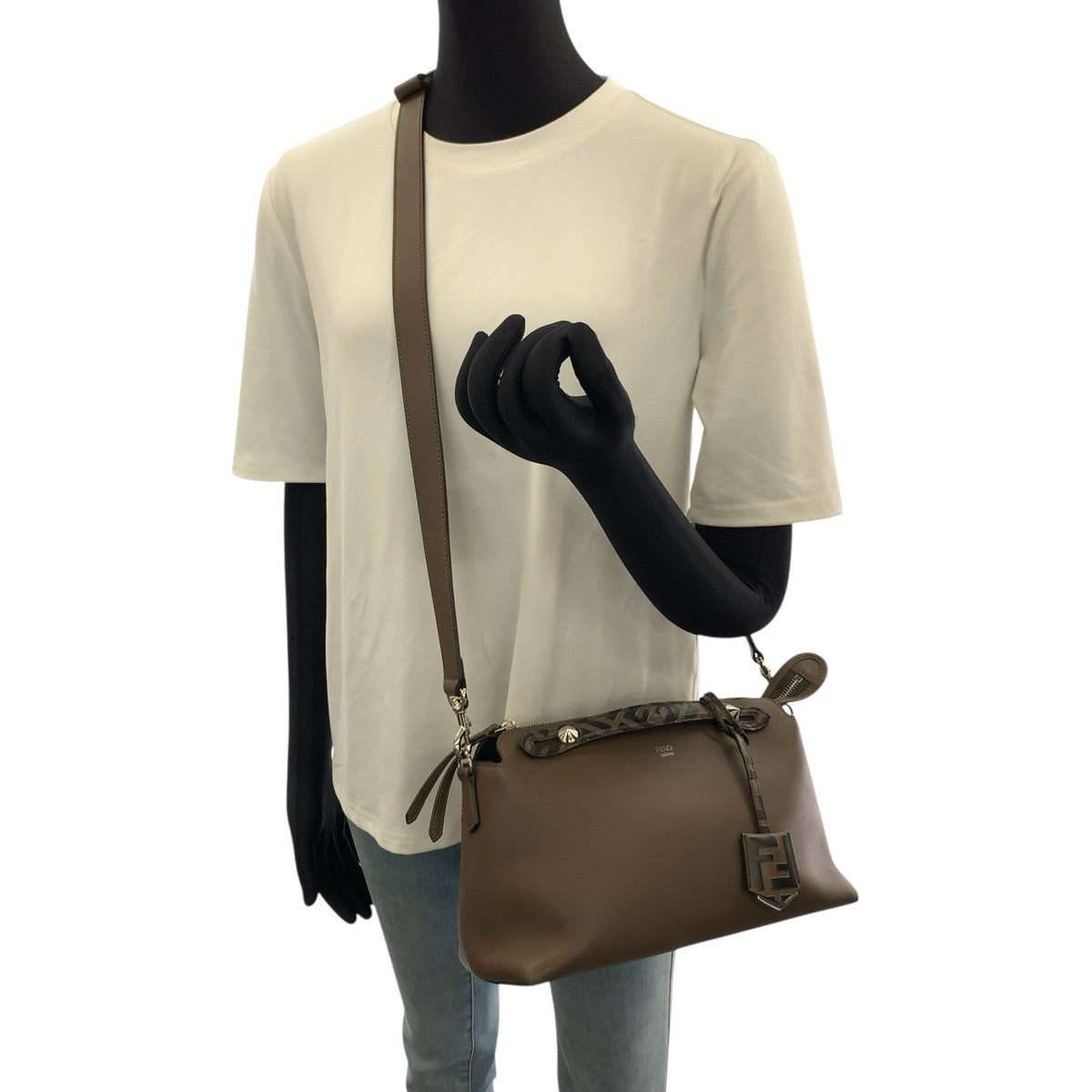 FENDI フェンディ FENDI ROMA バイザウェイ 2way ブラウン シルバー金具 レザー 8BL146 ショルダーバッグ ハンドバッグ レディース AB90