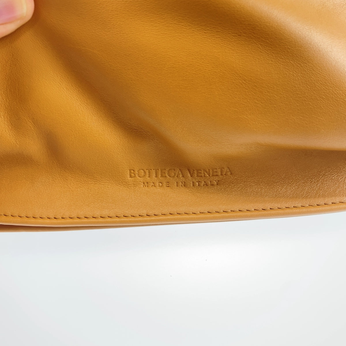 BOTTEGAVENETA ボッテガヴェネタ BVツイスト キャメルブラウン レザー ハンドバッグ クラッチバッグ レディース ABP85