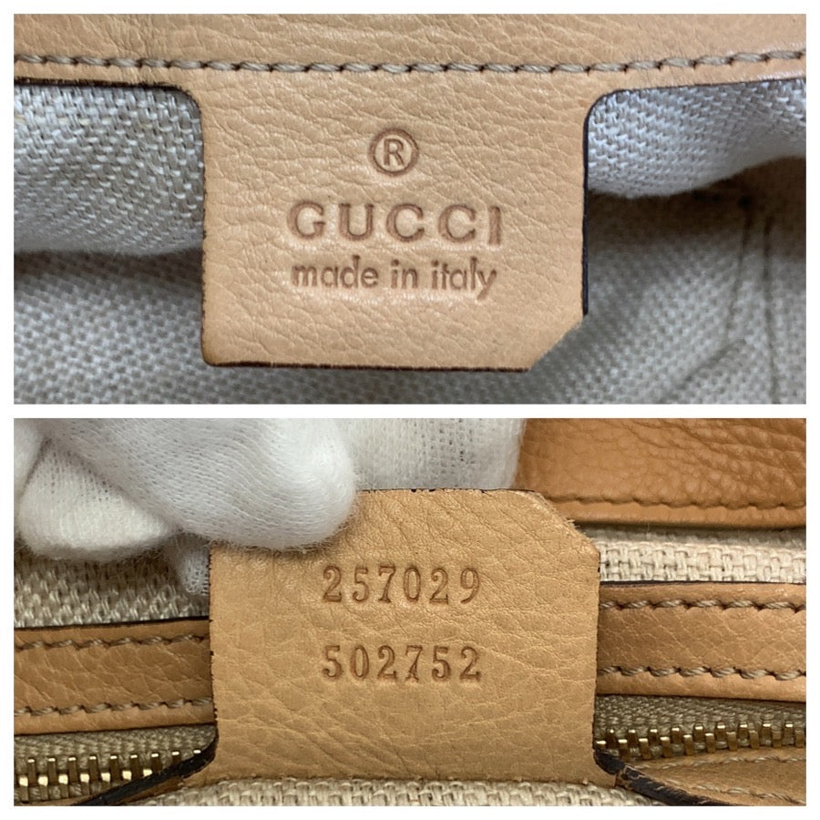 GUCCI グッチ マラケシュ ホーボー タッセル ライトブラウン ゴールド金具 レザー 257029 トートバッグ ショルダーバッグ レディース ABP54