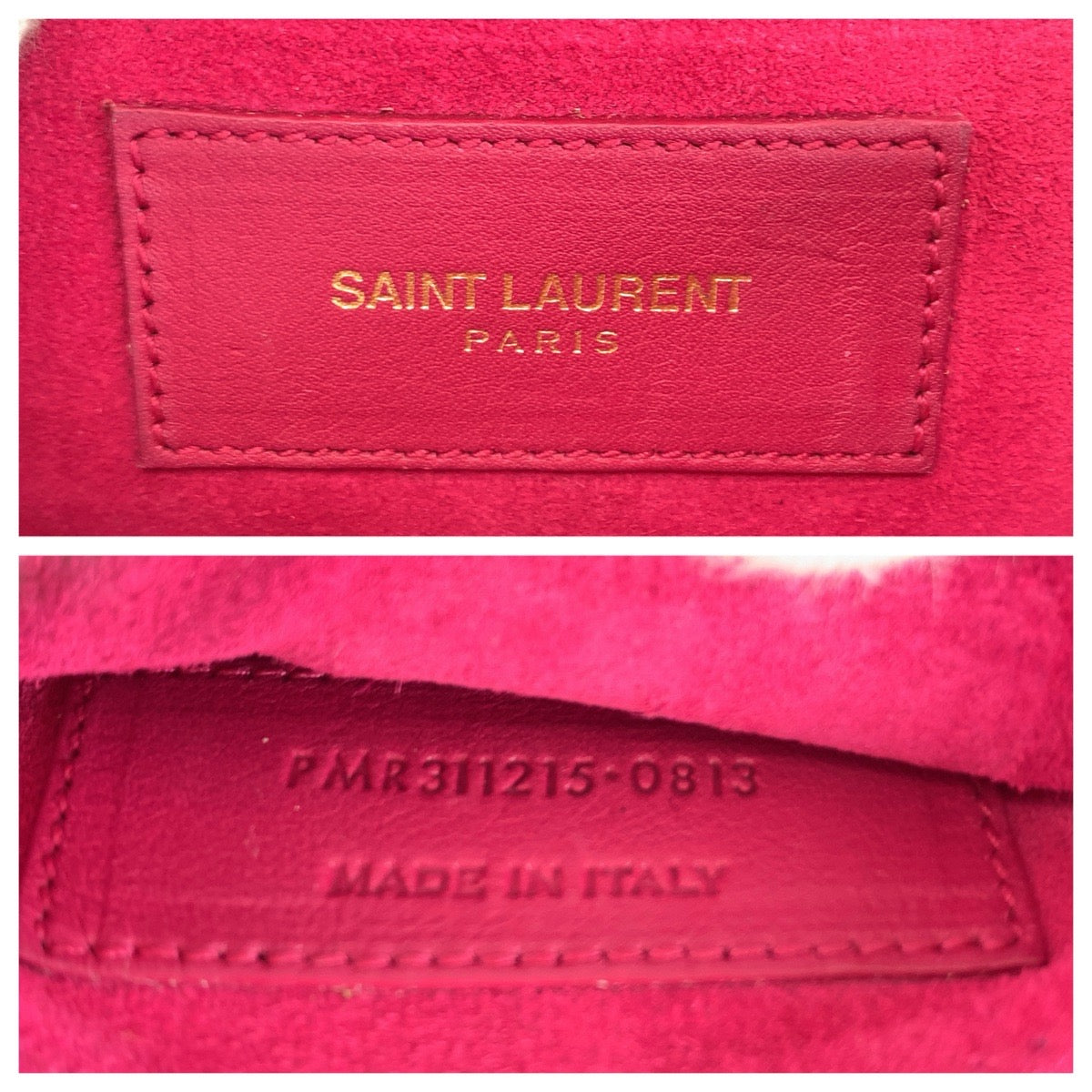 SAINT LAURENT サンローラン クラシック Yライン サッチェル スモール 2way ピンク ゴールド金具 レザー / メタル 311215 チェーンショルダーバッグ クラッチバッグ レディース ABP73
