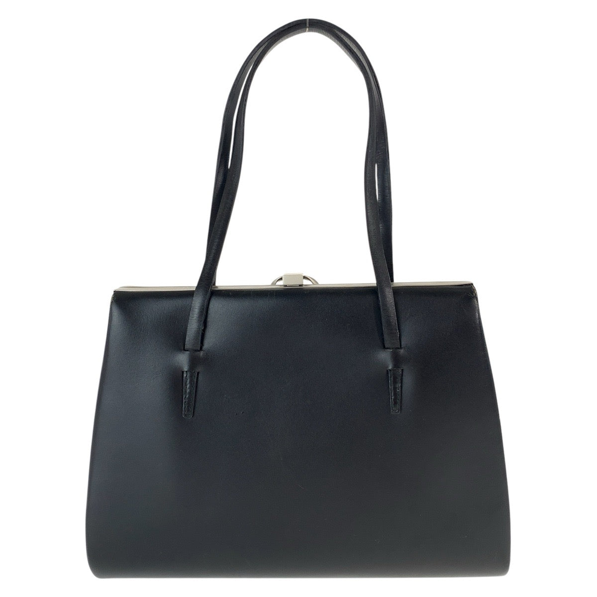 LOEWE ロエベ ヴィンテージ がま口 ブラック 黒 シルバー金具 レザー トートバッグ ハンドバッグ ショルダーバッグ レディース AB34