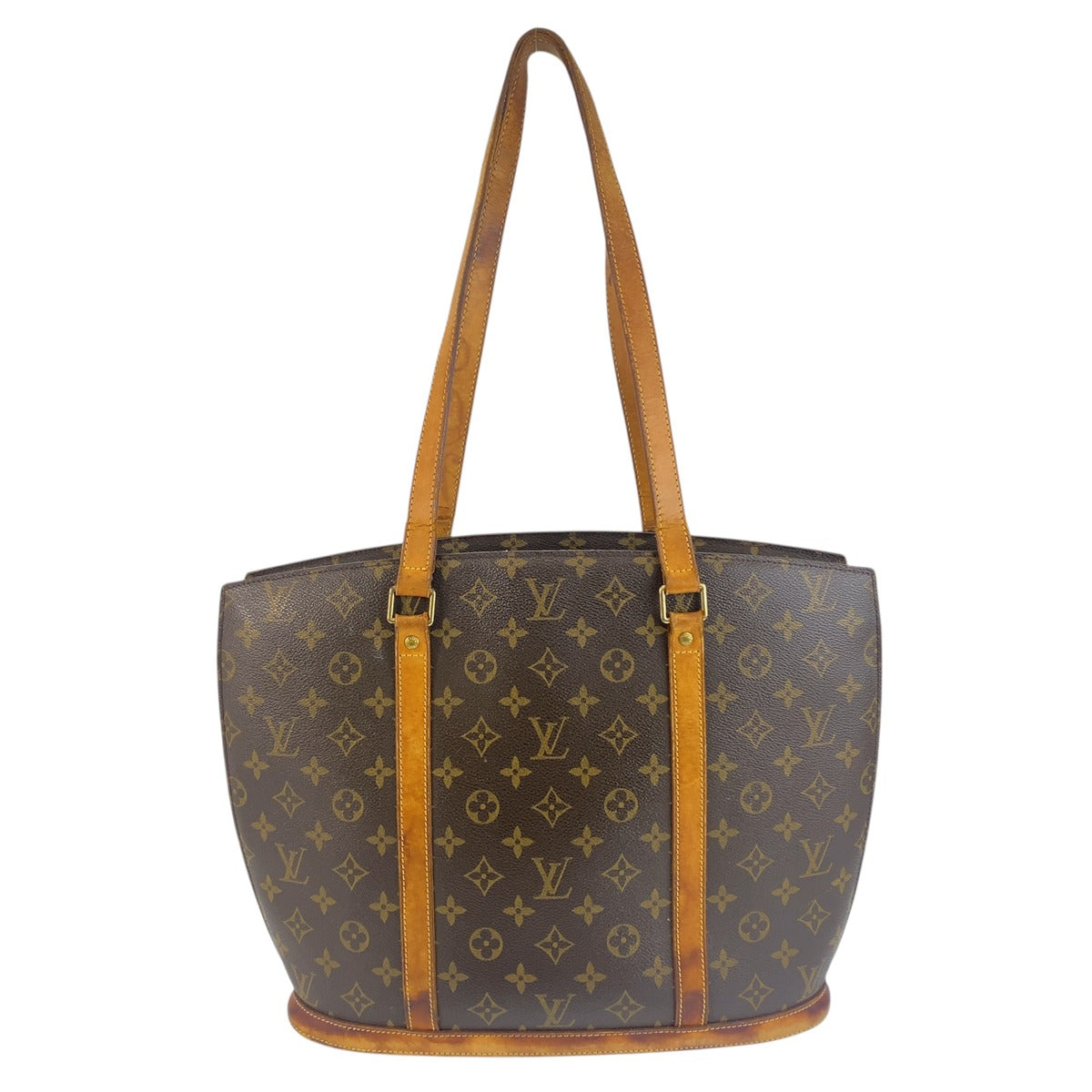 LOUIS VUITTON ルイヴィトン ヴィンテージ モノグラム バビロン ブラウン ゴールド PVC / レザー M51102 トートバッグ ショルダーバッグ レディース BC30